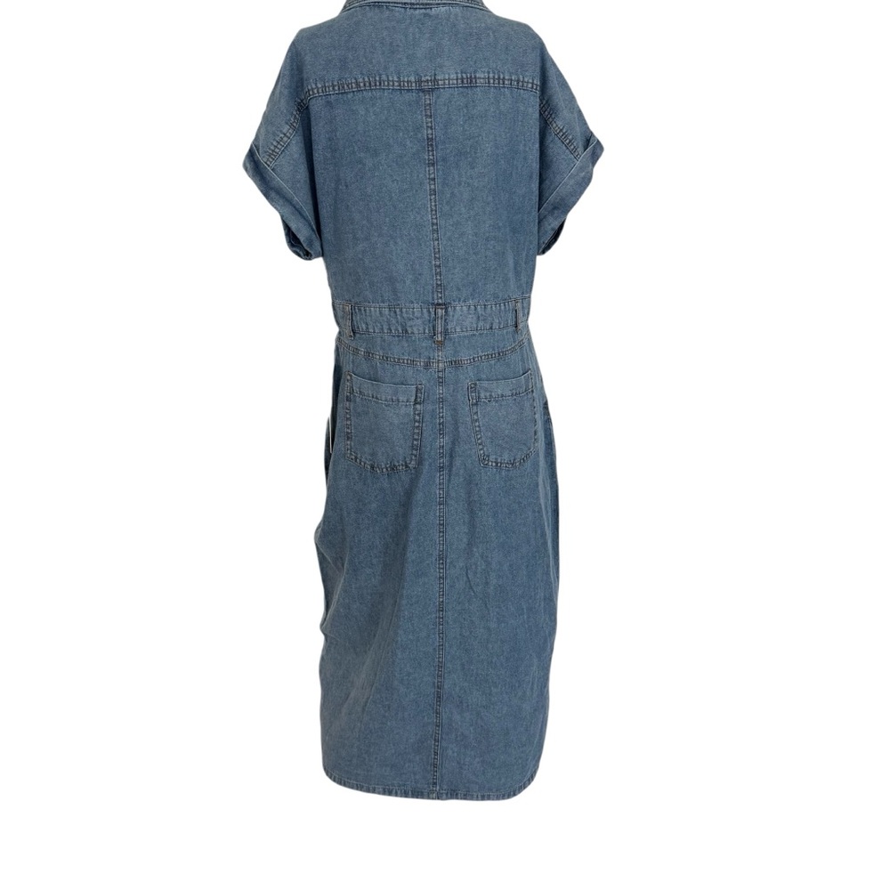 Stylish Blue Women's Jean Overalls - Picture 2 of 14